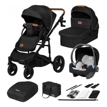 Lionelo - Passeggino combinato 3 in 1 MARI TOUR Nero Onice