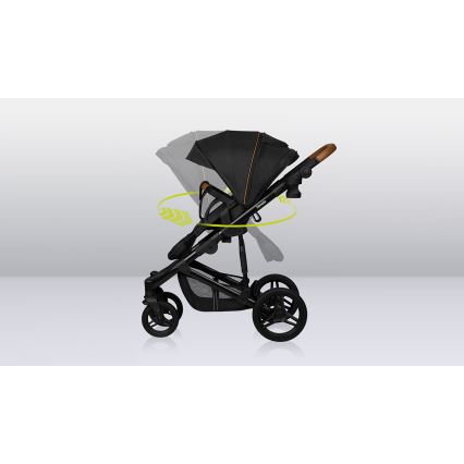 Lionelo - Passeggino combinato 3 in 1 MARI TOUR Nero Onice