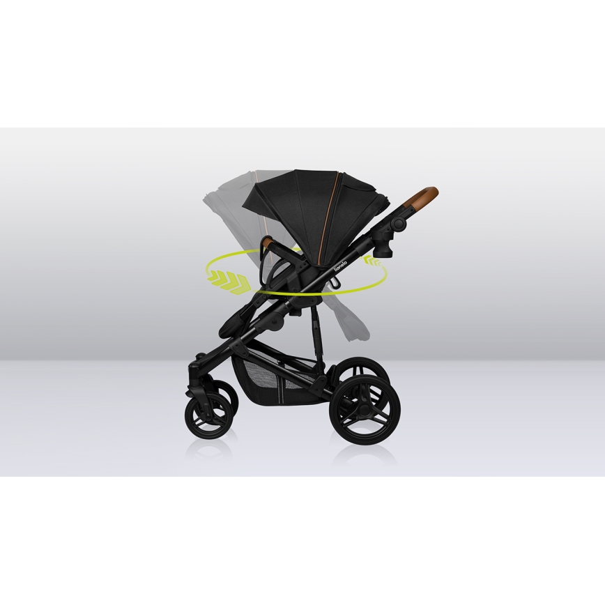 Lionelo - Passeggino combinato 3 in 1 MARI TOUR Nero Onice
