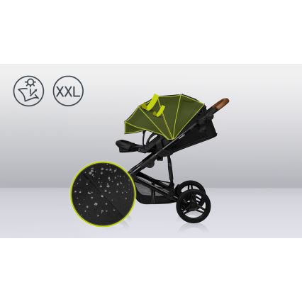 Lionelo - Passeggino combinato 3 in 1 MARI TOUR Nero Onice