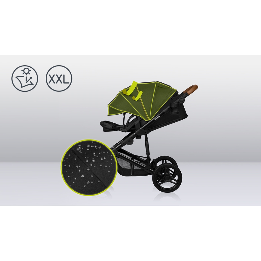 Lionelo - Passeggino combinato 3 in 1 MARI TOUR Nero Onice