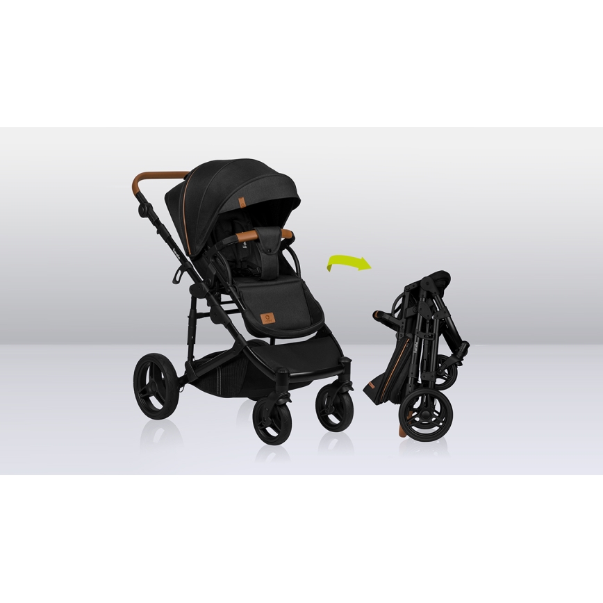 Lionelo - Passeggino combinato 3 in 1 MARI TOUR Nero Onice