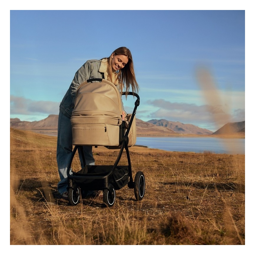 Lionelo - Passeggino combinato 3 in 1 MERIL Beige sabbia