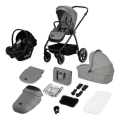 Lionelo - Passeggino combinato 3 in 1 MERIL Grigio Pietra