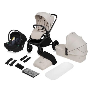 Lionelo - Passeggino combinato 3 in 1 MIKA PLUS beige sabbia