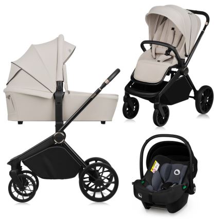 Lionelo - Passeggino combinato 3 in 1 MIKA PLUS beige sabbia