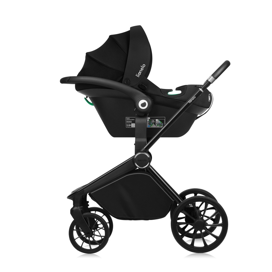 Lionelo - Passeggino combinato 3 in 1 MIKA PLUS Nero Onice