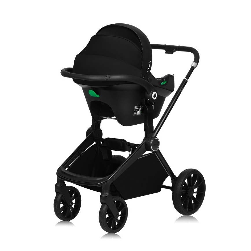 Lionelo - Passeggino combinato 3 in 1 MIKA PLUS Nero Onice