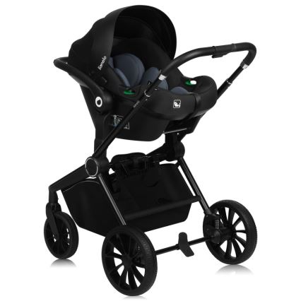 Lionelo - Passeggino combinato 3 in 1 MIKA PLUS Nero Onice