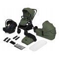 Lionelo - Passeggino combinato 3 in 1 MIKA PLUS Verde Oliva