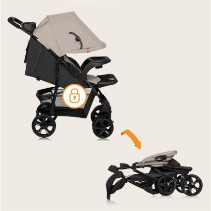 Lionelo - Passeggino EMMA PLUS beige/nero