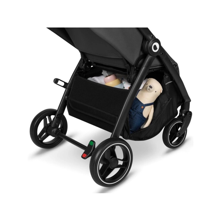 Lionelo - Passeggino INGRID grigio scuro/nero