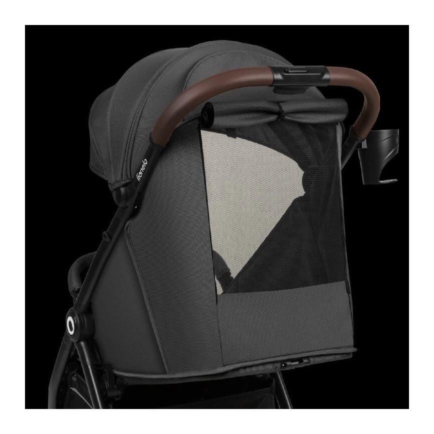 Lionelo - Passeggino INGRID grigio scuro/nero