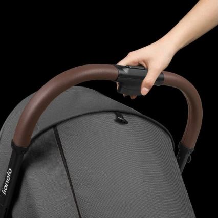 Lionelo - Passeggino INGRID grigio scuro/nero