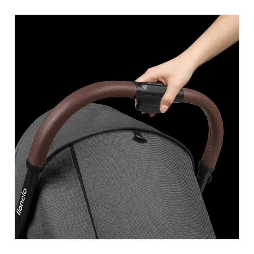 Lionelo - Passeggino INGRID grigio scuro/nero