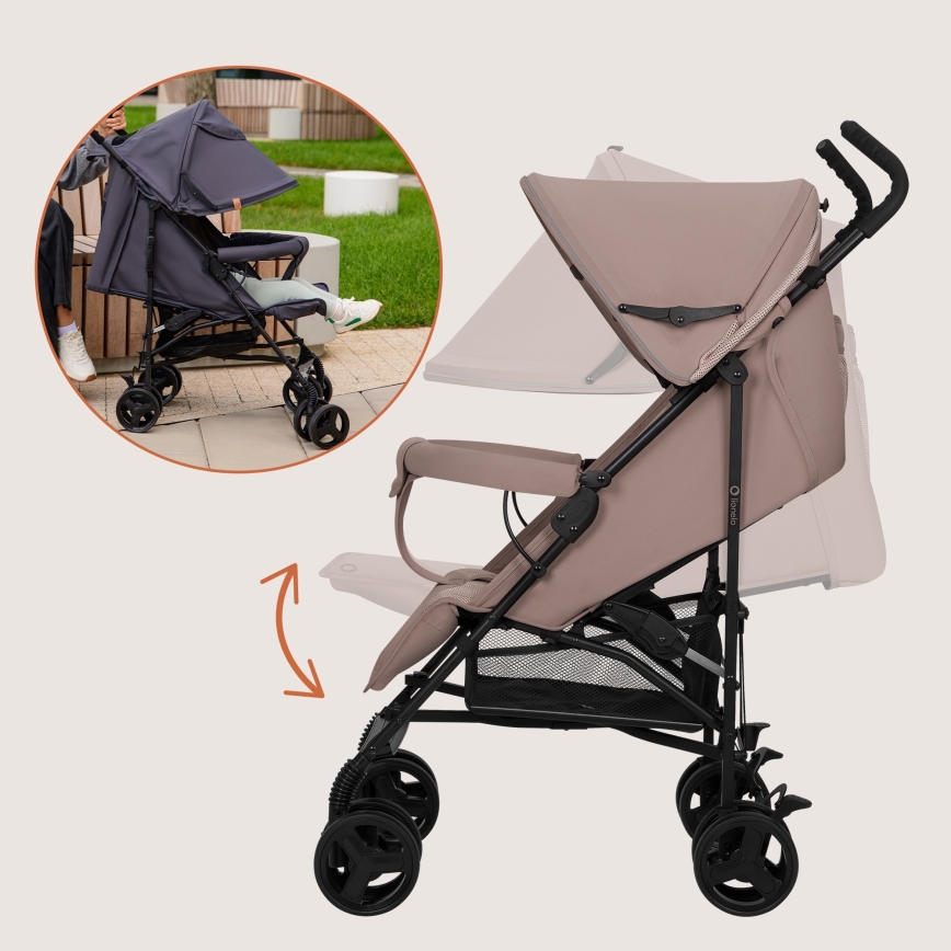 Lionelo - Passeggino ombrello ELIA Beige Taupe