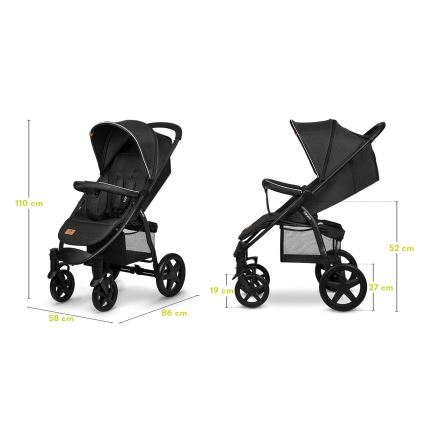 Lionelo - Passeggino sportivo ANNET PLUS nero