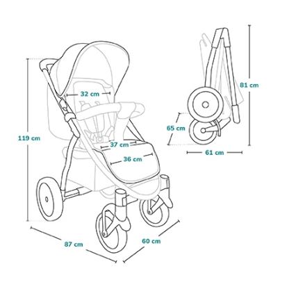 Lionelo - Passeggino sportivo ANNET TOUR Momenti d'oro