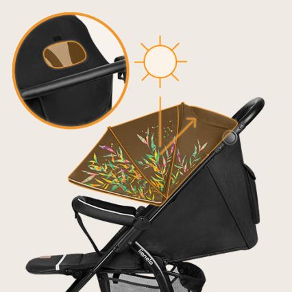 Lionelo - Passeggino sportivo ANNET TOUR nero/verde