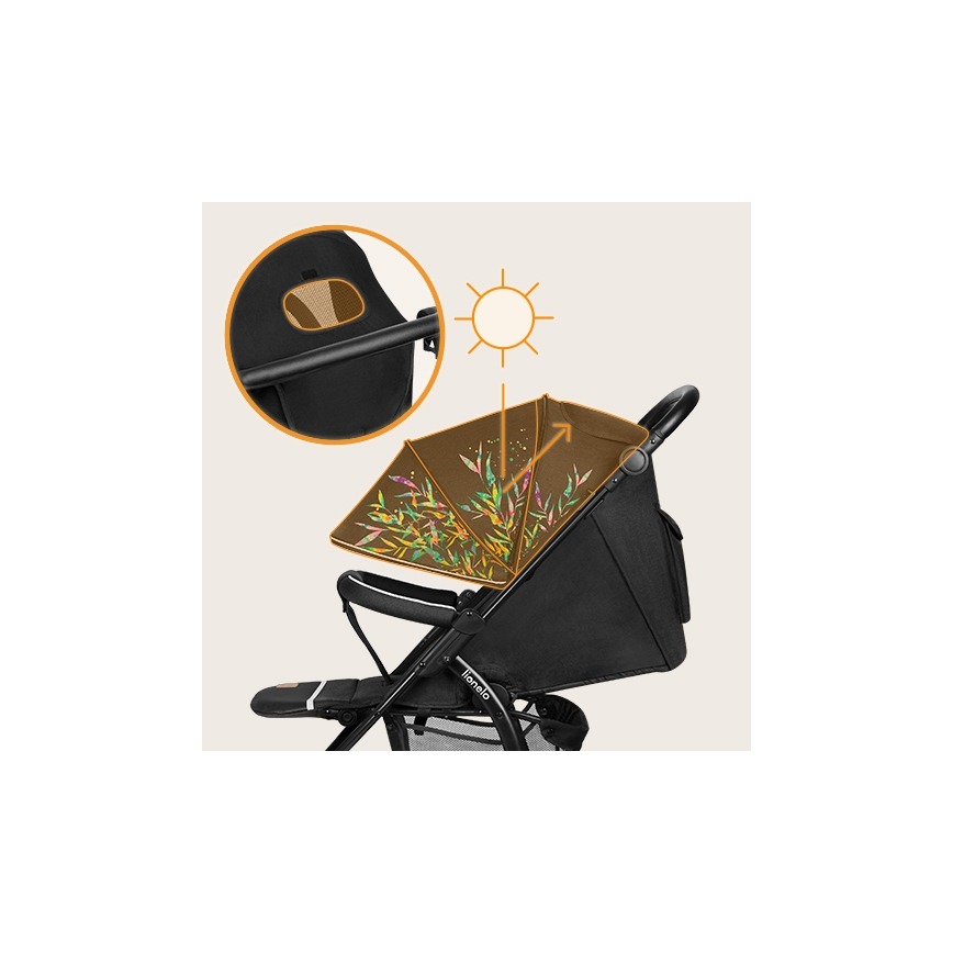 Lionelo - Passeggino sportivo ANNET TOUR nero/verde