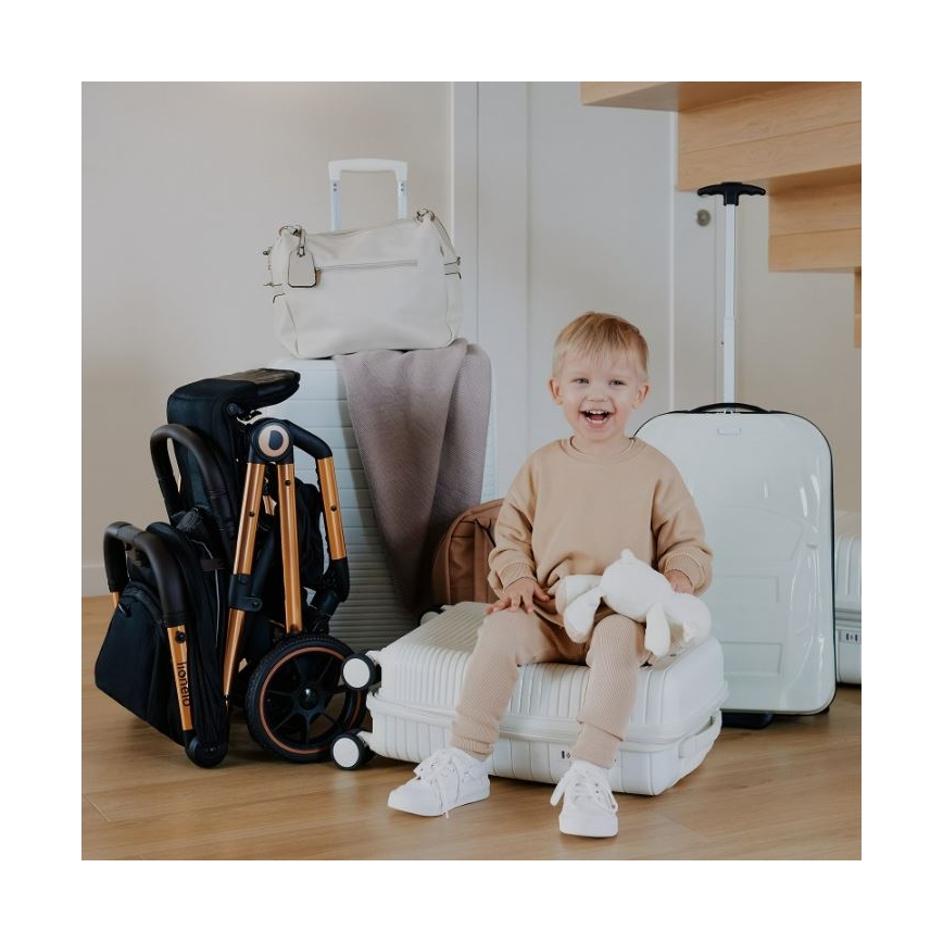 Lionelo - Passeggino sportivo CLOE nero/blu/oro