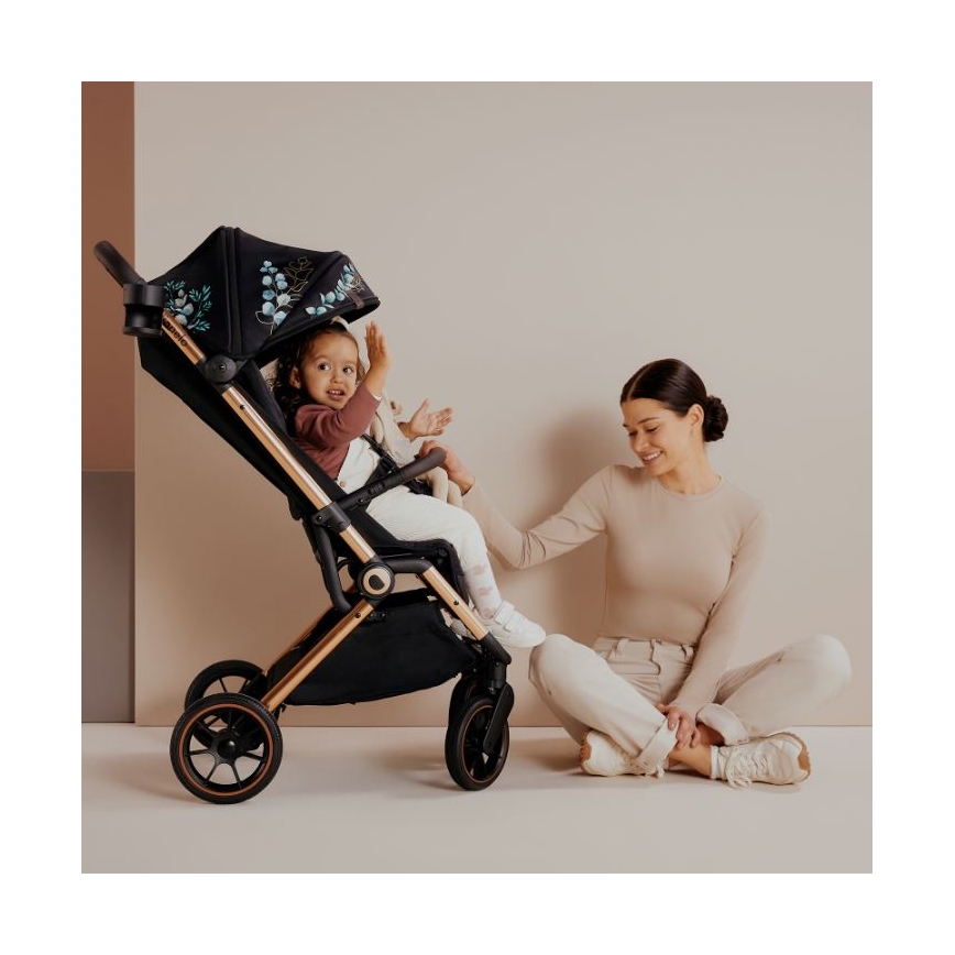 Lionelo - Passeggino sportivo CLOE nero/blu/oro