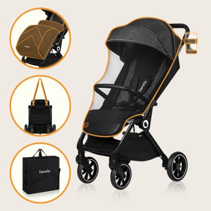 Lionelo - Passeggino sportivo CLOE nero/grigio