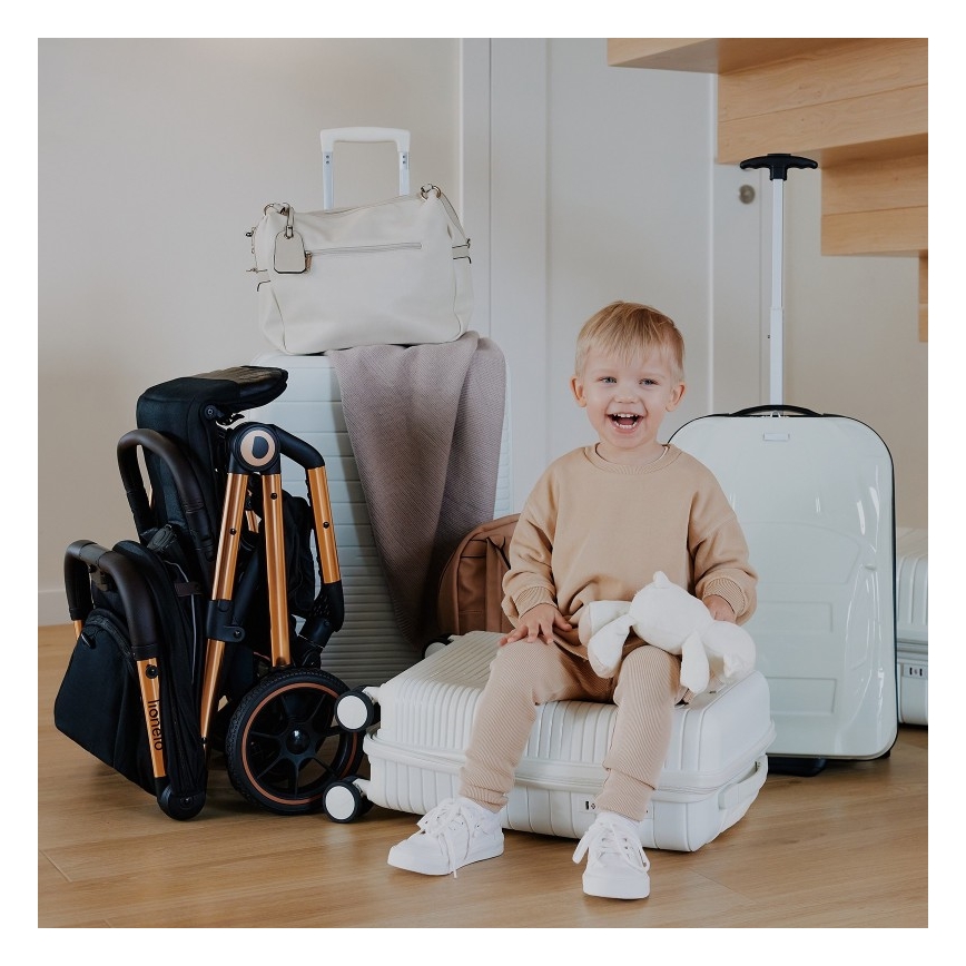 Lionelo - Passeggino sportivo CLOE nero/oro