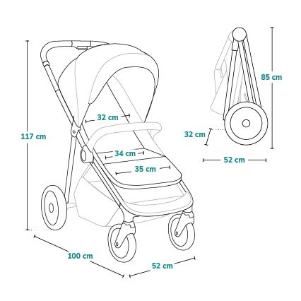 Lionelo - Passeggino sportivo EMMA ONE beige