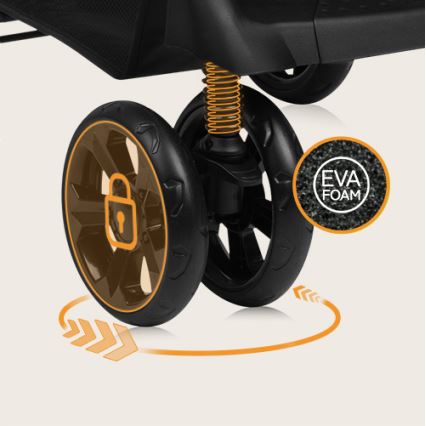 Lionelo - Passeggino sportivo EMMA PLUS beige/nero