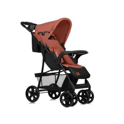 Lionelo - Passeggino sportivo EMMA PLUS rosso mattone/nero