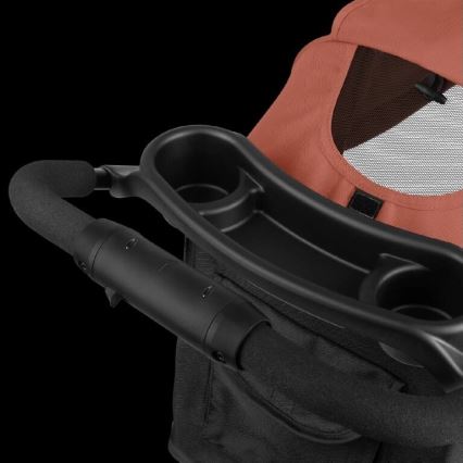 Lionelo - Passeggino sportivo EMMA PLUS rosso mattone/nero