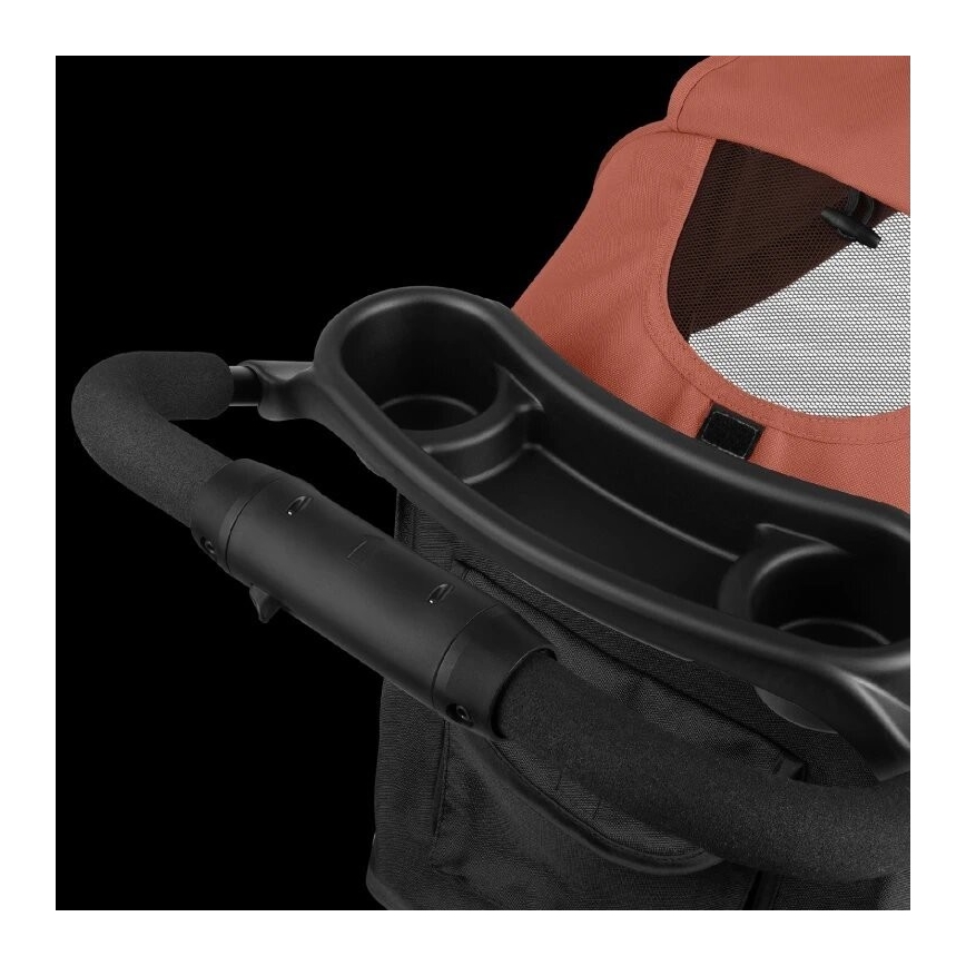 Lionelo - Passeggino sportivo EMMA PLUS rosso mattone/nero