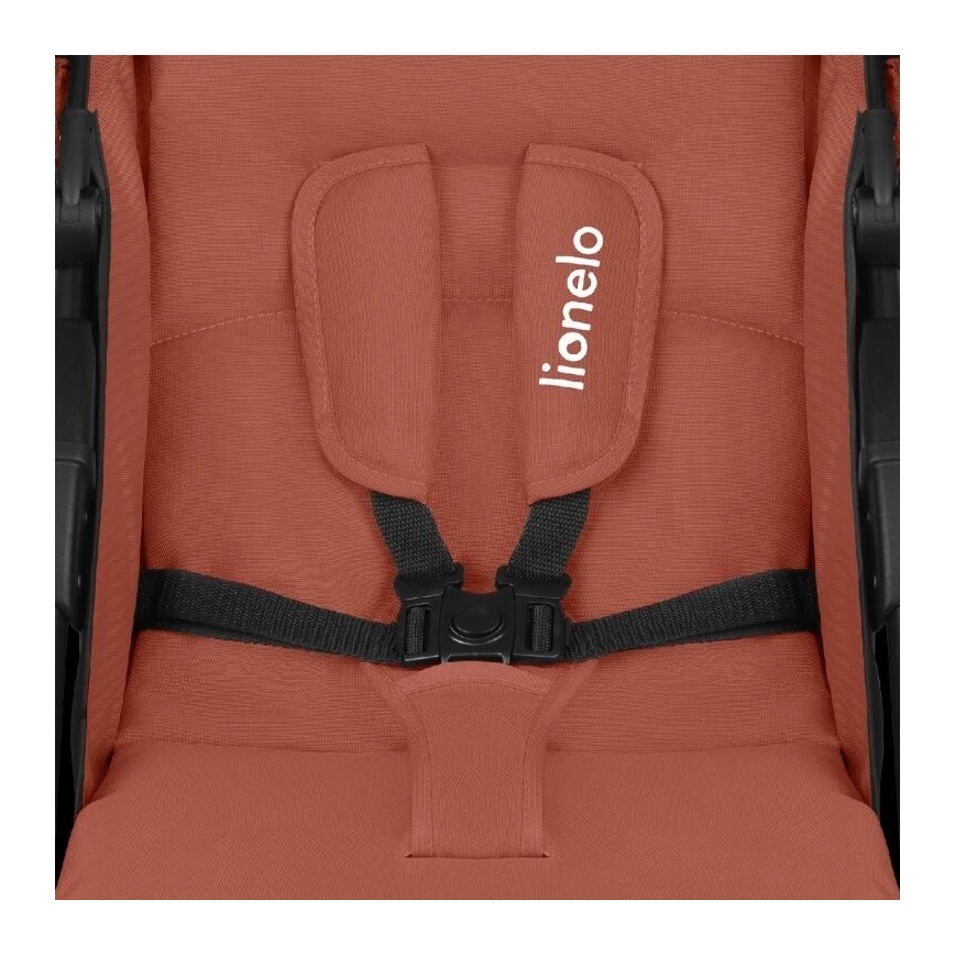 Lionelo - Passeggino sportivo EMMA PLUS rosso mattone/nero