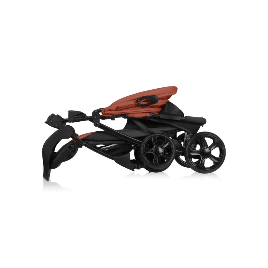 Lionelo - Passeggino sportivo EMMA PLUS rosso mattone/nero