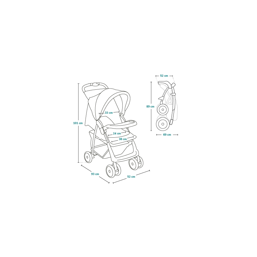 Lionelo - Passeggino sportivo EMMA PLUS verde