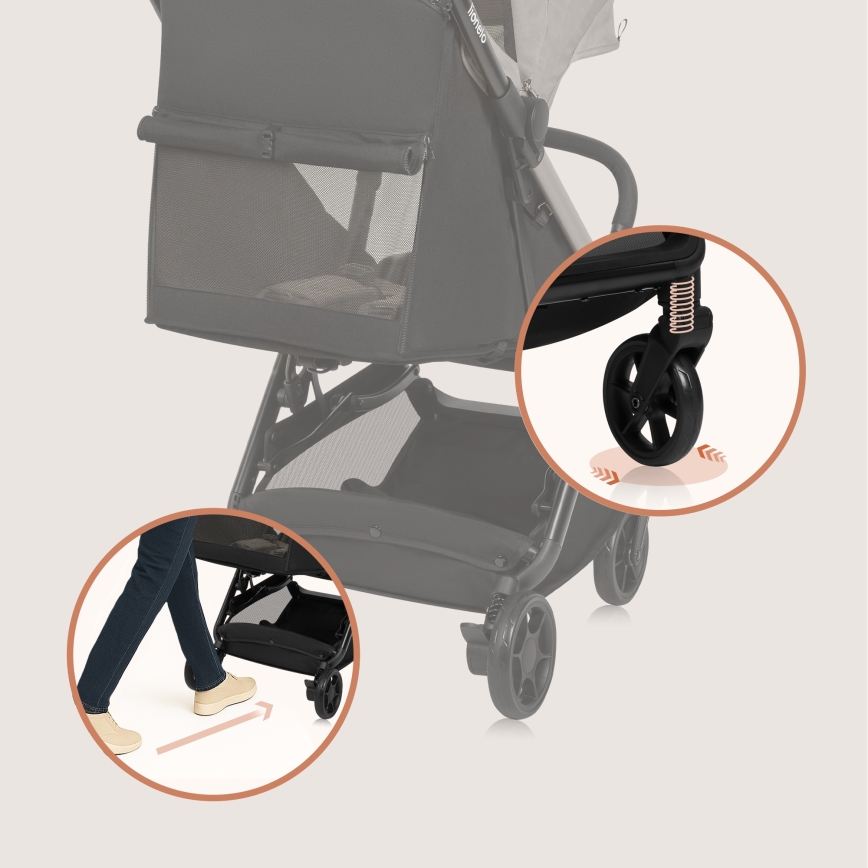 Lionelo - Passeggino sportivo JULIE AIR Beige Sabbia