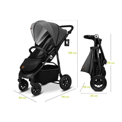 Lionelo - Passeggino sportivo NATT Grey Stone