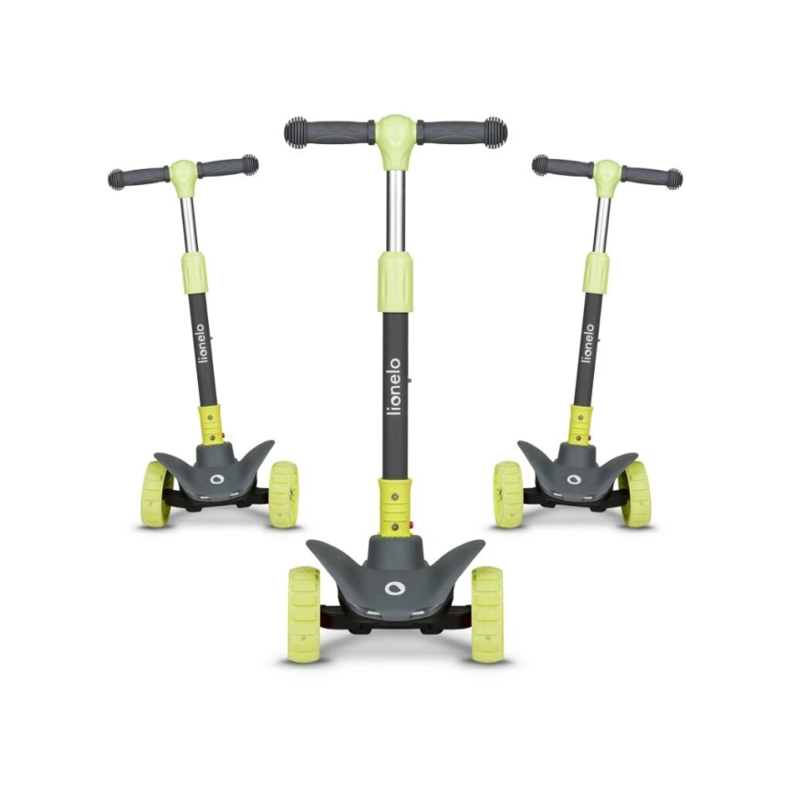Lionelo - Per bambini scooter TIMMY 3xAA verde/grigio