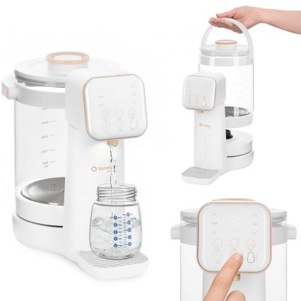 Lionelo - Preparatore di latte per neonati BABYPRESTO 2.0 1200W/230V Bianco