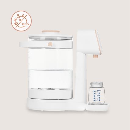 Lionelo - Preparatore di latte per neonati BABYPRESTO 2.0 1200W/230V Bianco