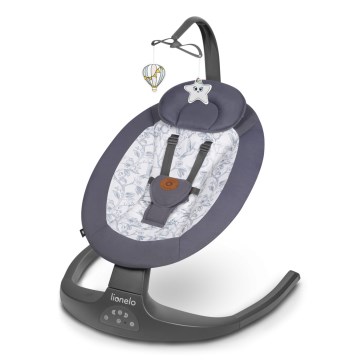 Lionelo - RALF Baby Sdraietta con Melody, 4xAA, Grey/White + Remote Control