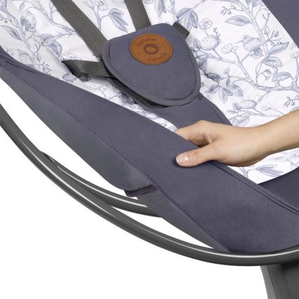 Lionelo - RALF Baby Sdraietta con Melody, 4xAA, Grey/White + Remote Control