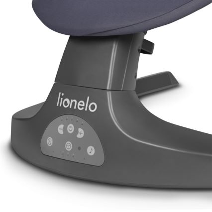 Lionelo - RALF Baby Sdraietta con Melody, 4xAA, Grey/White + Remote Control