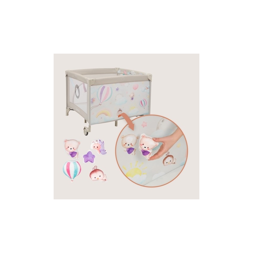 Lionelo - Recinto gioco MILLE PLUS Grigio Beige