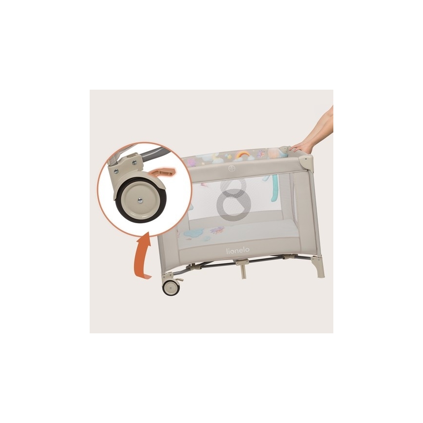 Lionelo - Recinto gioco MILLE PLUS Grigio Beige