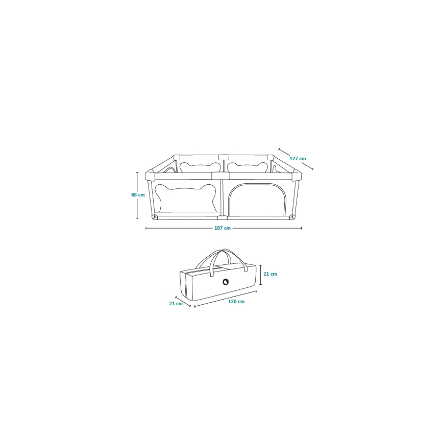 Lionelo - Recinto gioco WILLOW beige