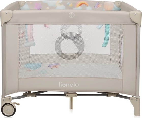 Lionelo - Recinto per bambini MILLE PLUS Grigio/Beige