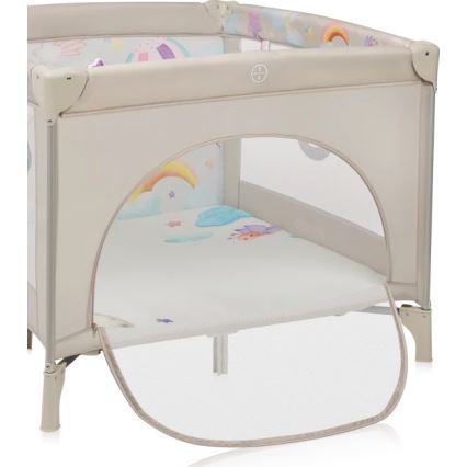 Lionelo - Recinto per bambini MILLE PLUS Grigio/Beige
