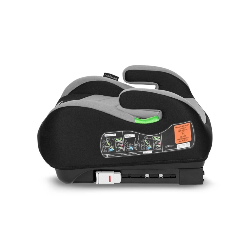 Lionelo - Rialzo auto LUUK FIX i-Size 125-150 cm nero/grigio